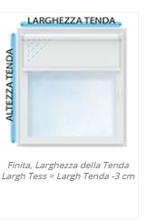 Finita, Larghezza della Tenda Largh Tess = Largh Tenda -3 cm
