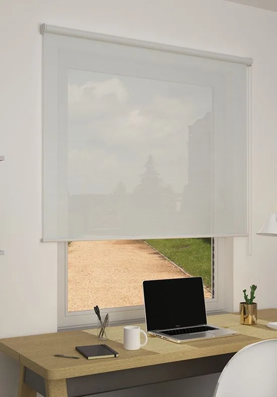 Tenda a rullo filtrante Screen 3% Eco Friendly, colore Bianco 01