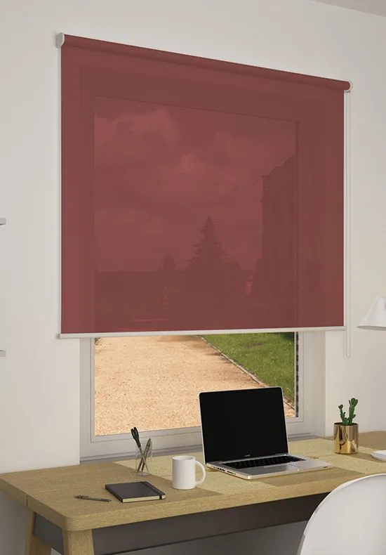 Tenda a rullo filtrante Screen Color 5%, colore Nero/rosso 84