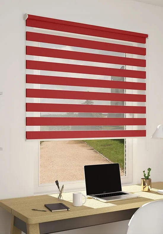 Tenda a rullo Day and Night, colore Rosso 773
