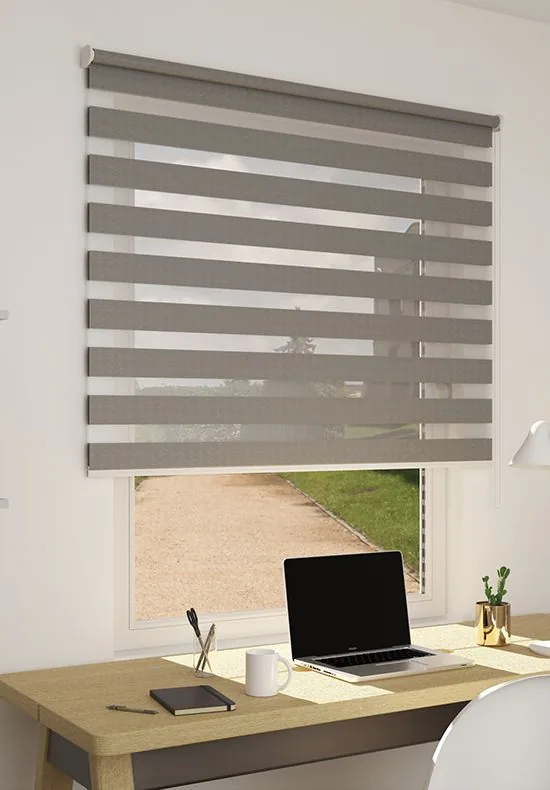 Tenda a rullo Day and Night Fiammate, colore Grigio 768
