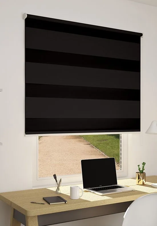 Tenda a rullo Day and Night oscurante, colore Nero 860