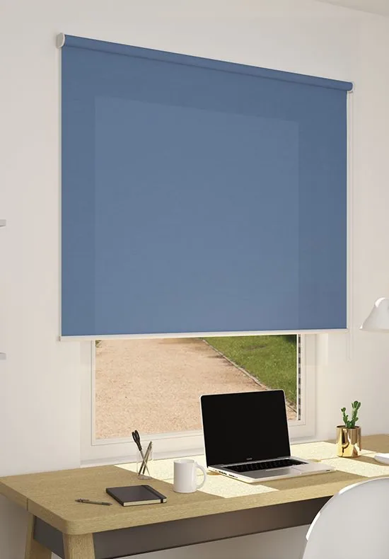 Tenda a rullo filtrante decorativa Shiny, colore Blu Scuro 70