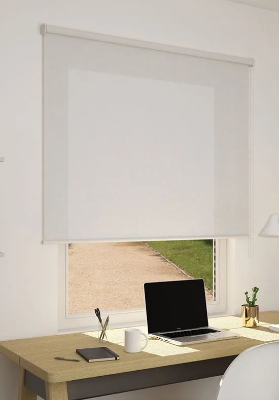 Tenda a rullo filtrante decorativa Lines, colore Bianco 2001